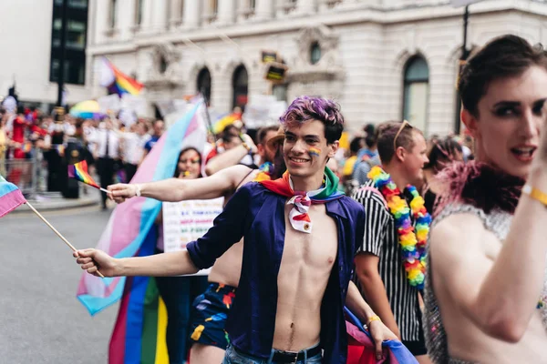 Londra Regno Unito 2019 Persone Che Celebrano London Pride Parade — Foto Stock