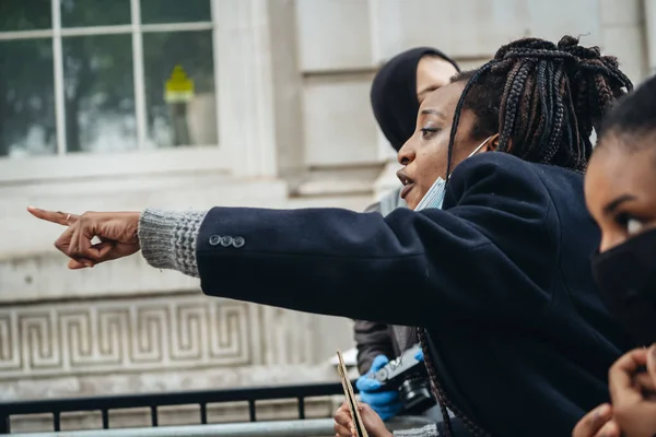 Londres Reino Unido 2020 Black Lives Matter Protesto Durante Pandemia — Fotografia de Stock