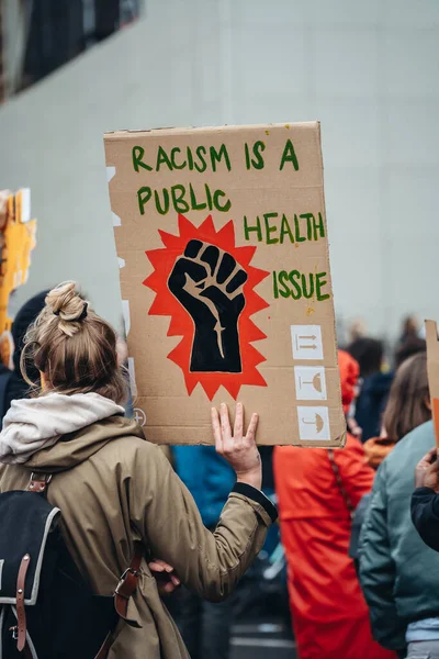 Londres Reino Unido 2020 Black Lives Matter Protesto Durante Pandemia — Fotografia de Stock