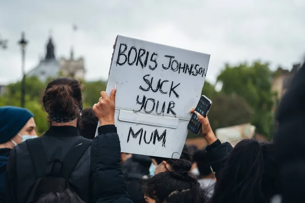 London 2020 Black Lives Matter Protest Lockdown Coronavirus Pandemic Boris — 图库照片