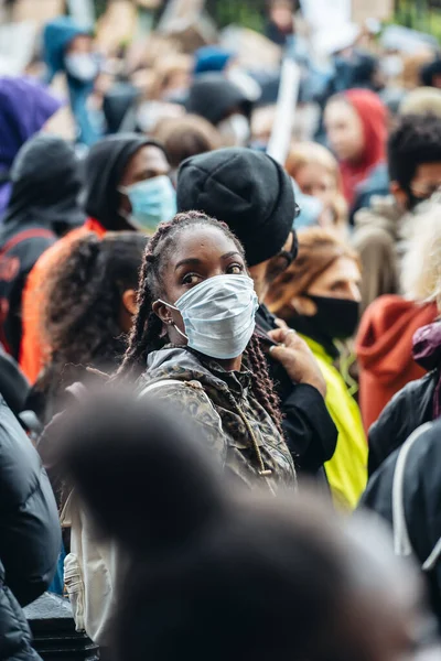 Londres Reino Unido 2020 Black Lives Matter Protesto Durante Pandemia — Fotografia de Stock