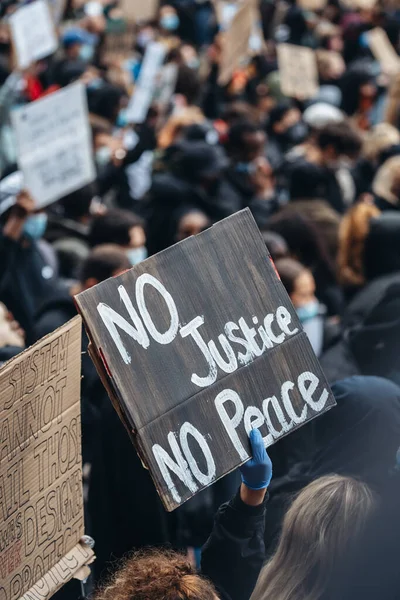 London 2020 Black Lives Matter Protestiert Während Der Pandemie Des — Stockfoto