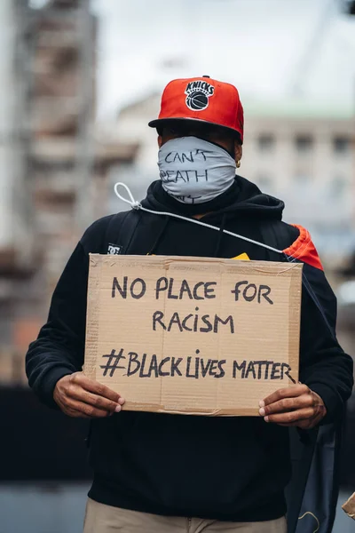 London Egyesült Királyság 2020 Black Lives Matter Tiltakozás Zárlat Alatt — Stock Fotó