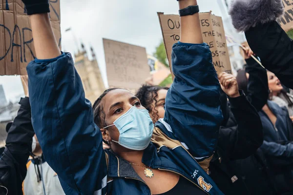 Londres Royaume Uni 2020 Black Lives Matter Proteste Lors Une — Photo