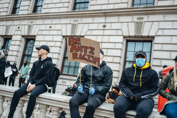 London 2020 Black Lives Matter Protest Lockdown Coronavirus Pandemic Thousands — Stock Photo, Image