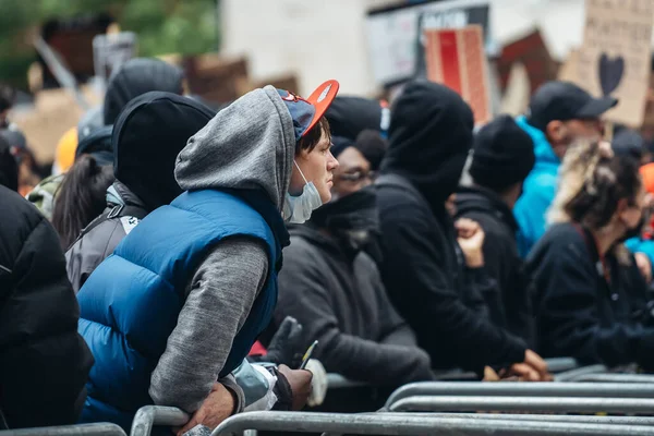 London 2020 Black Lives Matter Protest Lockdown Coronavirus Pandemic Protesters — Stock Photo, Image