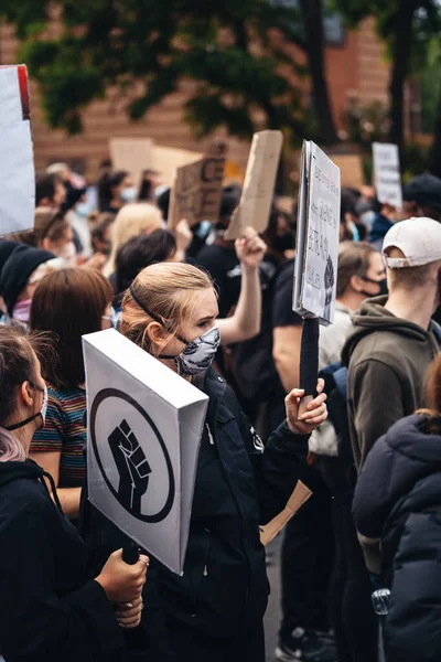 Londres Reino Unido 2020 Protesta Black Lives Matter Durante Pandemia — Foto de Stock