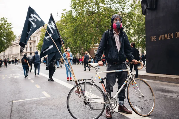 London Egyesült Királyság 2020 Black Lives Matter Tiltakozás Zárlat Alatt — Stock Fotó