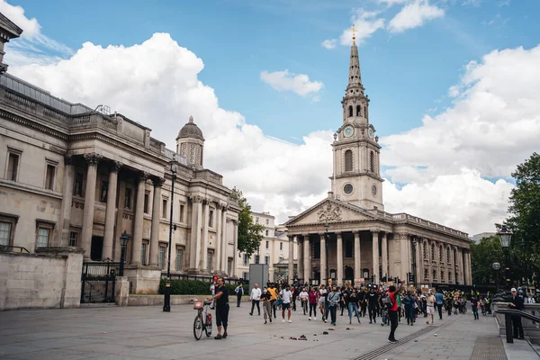 Londra Regno Unito 2020 Protesta Black Lives Matter Durante Pandemia — Foto Stock