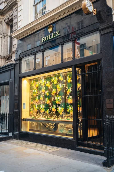 Londra Regno Unito 2020 Rolex Shop Londra Pronto Saccheggio Durante — Foto Stock