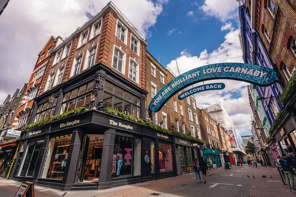 London 2020 Empty Central London Carnaby Street Taken Covid Lockdown — Stock Photo, Image