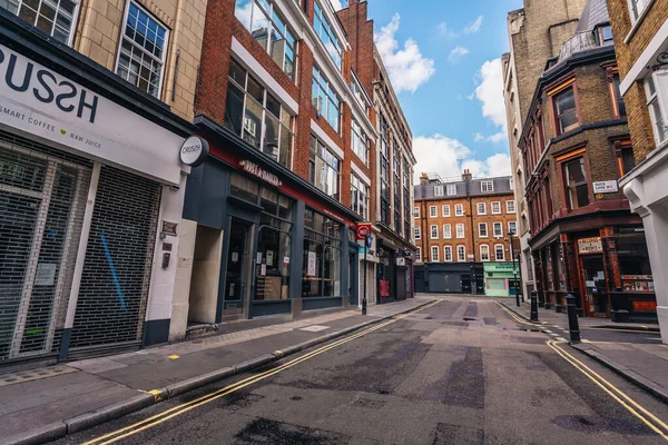 London 2020 Empty Soho Streets Coronavirus Lockdown June — Stock Photo, Image