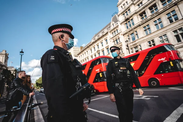 Londres Royaume Uni 2020 Des Gens Avec Des Banderoles Des — Photo
