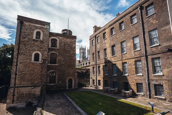 Londyn 2020 Starożytna Jewel Tower Upalny Letni Dzień Westminster Anglia — Zdjęcie stockowe