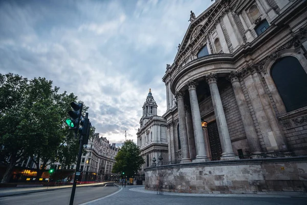 Londres Reino Unido 2020 Catedral São Paulo Londres Tiro Noite — Fotografia de Stock