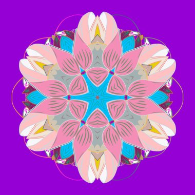 Çiçek öğe. Yaprakları çiçek. Vektör. Kar tanesi vektör simge menekşe, tarafsız, pembe, gri ve bej renk arka plan. Xmas frost snow flake izole siluet simge.