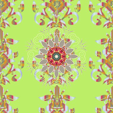 Dekorasyon kapak davet tatil için. Lüks süslü parlak doku soyut. Parlak süsleme tasarımları için arka plan. Renkli mandala. Vektör desen.