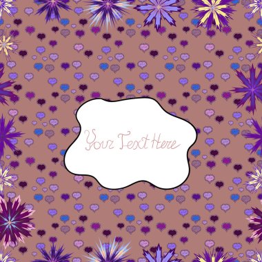 Sorunsuz çiçek desenli vektör çizim içinde. Tarafsız, beyaz ve mor renkler çiçekler. Bahar Tema Dikişsiz desen arka plan rengi. Düz çiçek öğeleri tasarım.