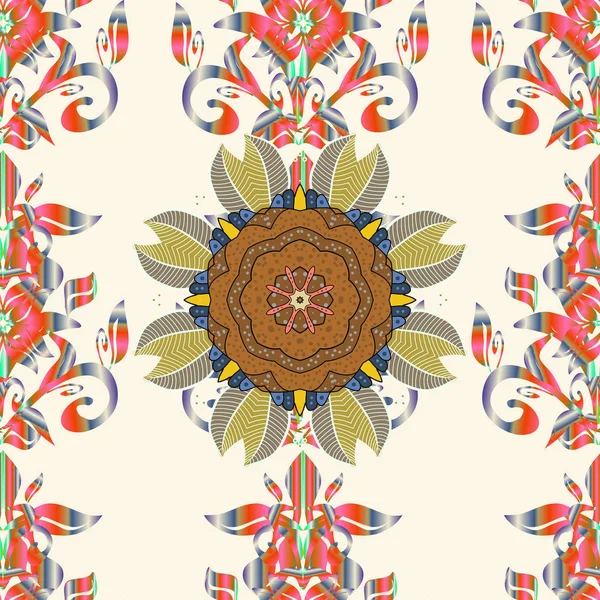 Vektör mandala şekli tarafsız, kahverengi ve pembe renkler renkli. İzole çiçek logosu. İş kimlik kavramı için bio, Eko şirket veya spa salonu. Premium logo.