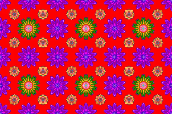 Raster illüstrasyonu. Çiçekler, dallar, bitkiler ve çiçekler. El çizimi. Güzel kumaş deseni.