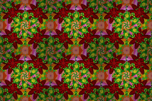 Raster Muster Schöne Blumenmuster Der Kleinen Blume Nahtloses Blumenmuster Mit — Stockfoto