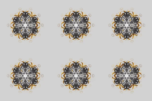 Плоский Дизайн Снежинок Изолированных Цветном Фоне Шаблон Снежинок Снежинка Шаблону — стоковое фото