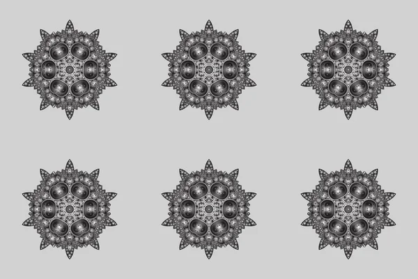 Gray Colors Raster Illustration Christmas Pattern Snowflakes Abstract Background Holiday — Stock Photo, Image