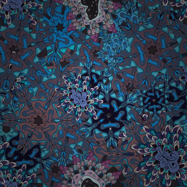 Arka plan doku, duvar kağıdı, Tema mavi, gri, siyah, pembe ve nötr renklerde. Soyut etnik vektör seamless modeli. Kabile sanat baskı, antika arka plan.