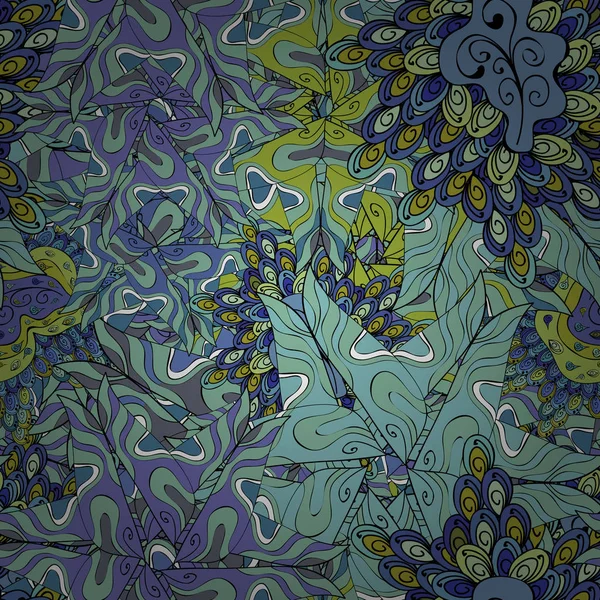 Tasarım. Öğeleri tarafsız, mavi, siyah, mor ve yeşil renkler. Şirin kumaş deseni. Vektör çizim. Düz karalamalar. Sorunsuz Yazdır.