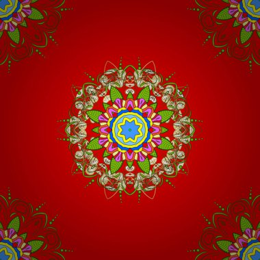 Parlak süsleme tasarımları için arka plan. Renkli mandala. Vektör desen. Dekorasyon kapak davet tatil için. Soyut lüks süslü parlak doku.