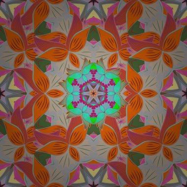 Vektör çizimi. Çiçek deseni. Çiçeksiz arka plan. Şatafatlı bahar bahçesi dokusu.