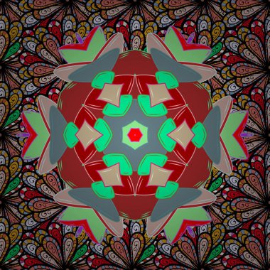 Vektör şirket işareti, amblem, öğe. Basit geometrik mandala logo. Nazik güzel dairesel logo butik çiçekçi dükkanı, iş, iç için renkli. Surround soyut çiçeği.