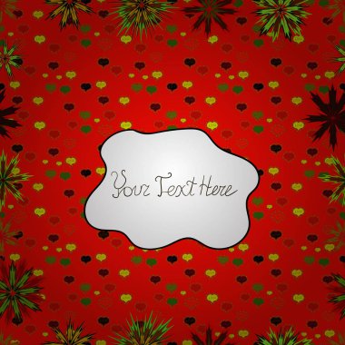 Çiçekleri kırmızı, beyaz ve yeşil renkler. Vektör düz çiçek seamless modeli. Kağıt, tebrik kartları, posterler ve banner tasarımı ambalaj tasarım hediye.