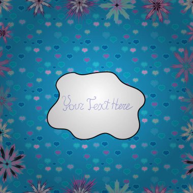 Kartları, davetiyeler, tarihi kartları ve daha birçok kaydetmek için kullanılabilir. Vektör soyut desen sayfa antistress için. Vektör çizim. Mavi, beyaz ve mor renkler.