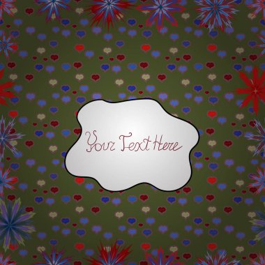 Dikişsiz desen arka güzel plan. Vektör çizim. Kağıt ambalaj için karalamalar desen. Yeşil, beyaz ve mavi renkler.