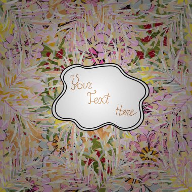 Suluboya sonbahar sonbahar Dikişsiz desen bırakır. Tarafsız, bej ve beyaz renkler güzel yapraklarda. Vektör çizim.