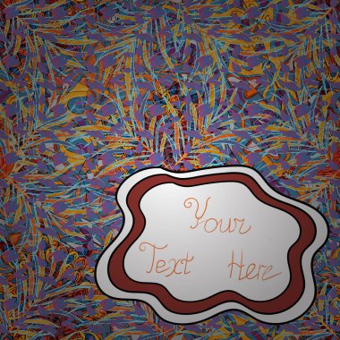 Deniz bitki, yaprak ve deniz yosunu ile Seamless modeli. El deniz flora suluboya tarzında çekilmiş. Mavi, beyaz ve turuncu yaprak desen vektör çizim renkler.