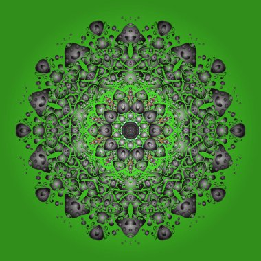 Vektör kar taneleri arka plan. Kar tanesi renkli desen. Vektör çizim. Snowflakes desen. Renk arka plan üzerinde izole soyut kar taneleri ile düz tasarım.