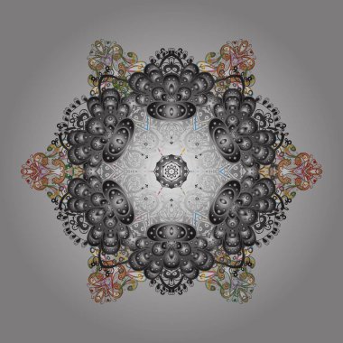 Renkli arka plan üzerinde izole sevimli kar taneleri. Güzel kar tanesi simgesi. Güzel kar tanesi simgesi web için basit Illustration. Vektör çizim.