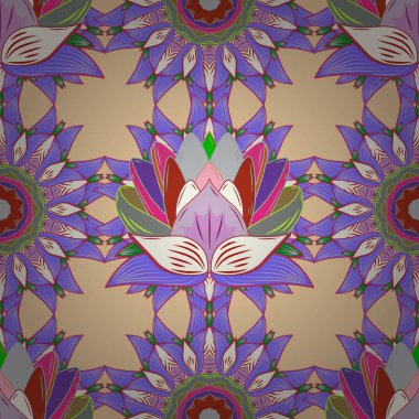 Kusursuz çiçek deseni. Vektör soyut çiçek arkaplanı. Bir sürü küçük çiçekli kusursuz desen.