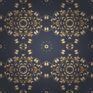 Vektör çizim. Kağıt ambalaj için karalamalar desen. Dikişsiz desen arka güzel plan. Mavi, beyaz ve sarı renkler.