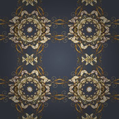 Kartları, davetiyeler, tarihi kartları ve daha birçok kaydetmek için kullanılabilir. Vektör çizim. Mavi, kahverengi ve bej renkler. Vektör soyut desen sayfa antistress için.