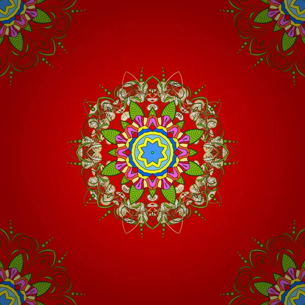 Parlak süsleme tasarımları için arka plan. Renkli mandala. Vektör desen. Dekorasyon kapak davet tatil için. Soyut lüks süslü parlak doku.