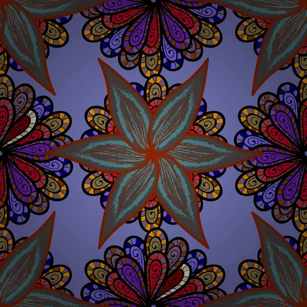 Çiçekler soyut patlayan yerleştirilir. Nazik, mor, kahverengi ve siyah renk çiçek bahar. Vektör desen. Vektör çizim.