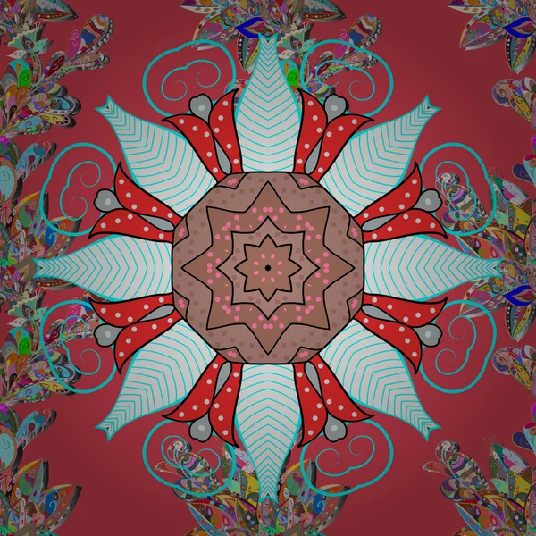 Küçük renkli çiçekler. Şık moda için şablon yazdırır. Rengarenk illüstrasyon. Pembe, tarafsız ve mavi çiçekli bahar çiçek arka plan. Vektör şirin desende küçük çiçek.