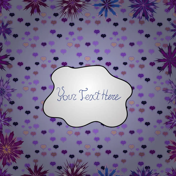 Nakış çiçek seamless modeli. Coloneutral, beyaz ve mor çiçekler ile renkli grunge güzelleşmek arka plan. Parmak izi, kumaş, duvar kağıtları, tekstil vektör doku.