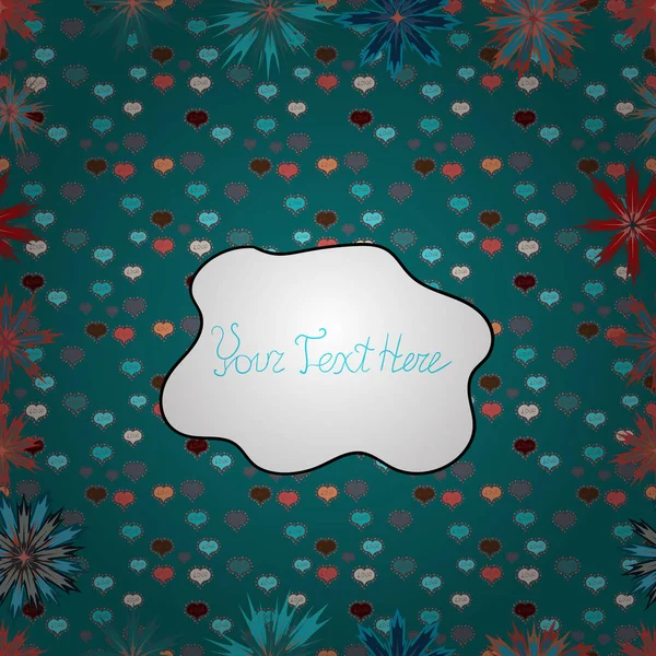 Vektör sorunsuz çiçek desenli. Mavi, beyaz ve kırmızı renkler Vadisi çiçek.