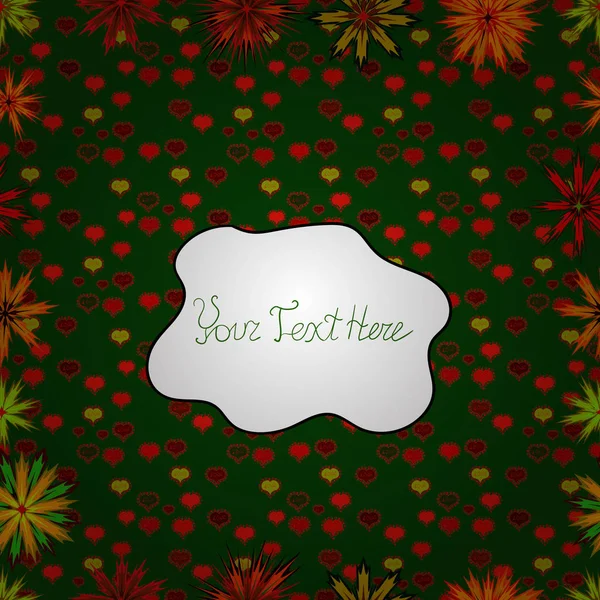 Çiçek arka plan. Suluboya çiçek buketi. Vektör çizim. Yeşil, kırmızı ve beyaz renkler. Doğum günü kartı veya düğün davetiyesi. Çiçekli tebrik kartı.