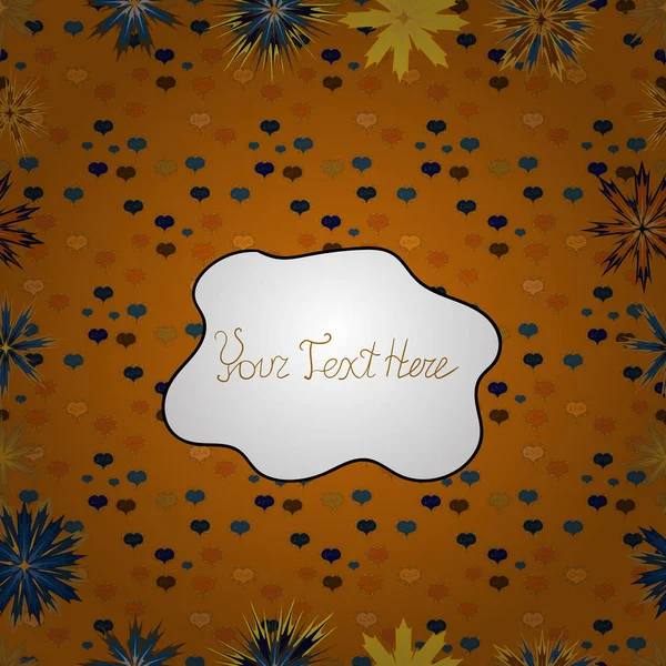 Vektör. Güzel kumaş deseni. Tasarım. Düz öğeleri. Karalamalar turuncu, beyaz ve kahverengi renkleri üzerinde. Yazdır.