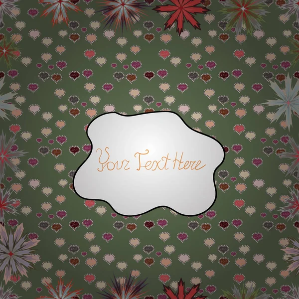 Yeşil, beyaz ve nötr renkler vektör çizim resimleri. Dikişsiz desen zarif dekoratif süsleme moda için baskı, karalama defteri, ambalaj kağıdı, duvar kağıdı.